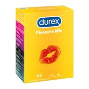 alt Durex Pleasure Mix (Pleasuremax + Intense), prezerwatywy lateksowe z wypustkami, 40 szt.