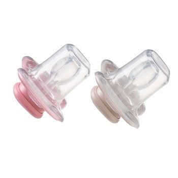 B.box, symetryczny smoczek silikonowy 6 m+., Berry + Blush, 2 szt.