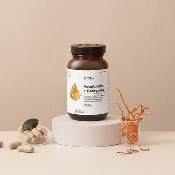 Aura Herbals Adaptogeny, ekstrakty roślinne + Cordyceps, kapsułki, 60 szt.