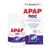 Apap Noc, 500 mg + 25 mg, tabletki powlekane, 50 szt. (butelka)