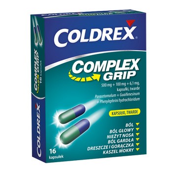 Coldrex Complex Grip, kapsułki twarde,16 szt