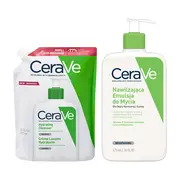 Zestaw CeraVe, nawilżająca emulsja dla skóry normalnej i suchej, 473 ml + opakowanie uzupełniające, refill, 473 ml https://azcdn.doz.pl/image/d/product/be053fbc-scale-180x180.png