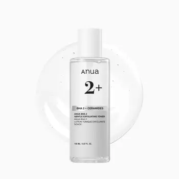 Anua, BHA 2% Gentle Exfoliating Toner, delikatny tonik złuszczający do twarzy z 2% BHA, 150 ml