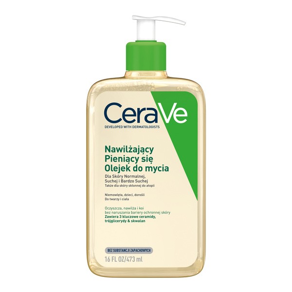CeraVe CeraVe, nawilżający pieniący się olejek do mycia, 473 ml