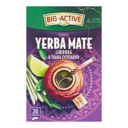 Big-Active Herbatka Yerba Mate Limonka & Trawa Cytrynowa, torebki, 20 szt.