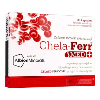 Olimp Chela-Ferr Med+ 30 kapsułek - Wysokiej jakości żelazo dla Twojego organizmu