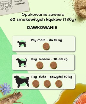 Rogers Labs Układ Pokarmowy, przysmaki dla psa, 180 g