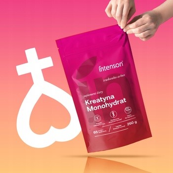 Intenson Kreatyna Monohydrat, smak: truskawka-arbuz, proszek, 260 g