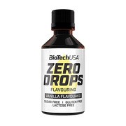 BioTech USA Zero drops, krople smakowe, smak waniliowy, 50 ml