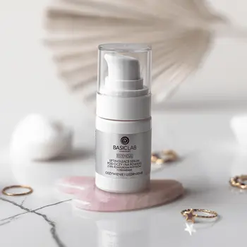 BasicLab Esteticus, serum pod oczy i na powieki z 10% kompleksem peptydów i ceramidami, Odżywienie i Ujędrnienie, 15 ml