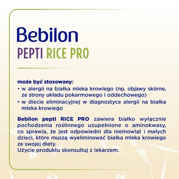 Bebilon pepti Rice PRO, żywność specjalnego przeznaczenia medycznego od urodzenia, proszek, 400 g