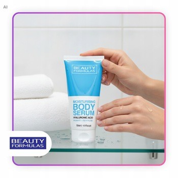 Beauty Formulas, nawilżające serum do ciała z kwasem hialuronowym, 150 ml