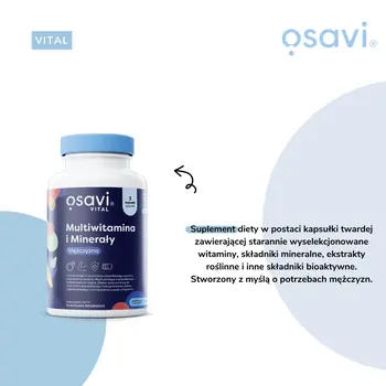 Osavi Multiwitamina i Minerały Mężczyzna, kapsułki twarde, 90 szt.