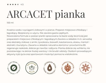 Gorvita Arcacet, pianka, 100 ml