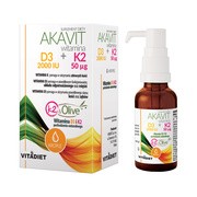 Akavit Witamina D3 2000IU + K2 50 µg, krople, 29,4 ml