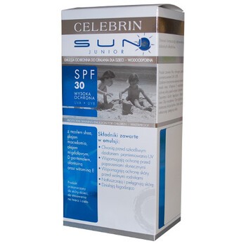 Celebrin Sun Junior, emulsja do opalania, ochronna, SPF 30, 150 ml