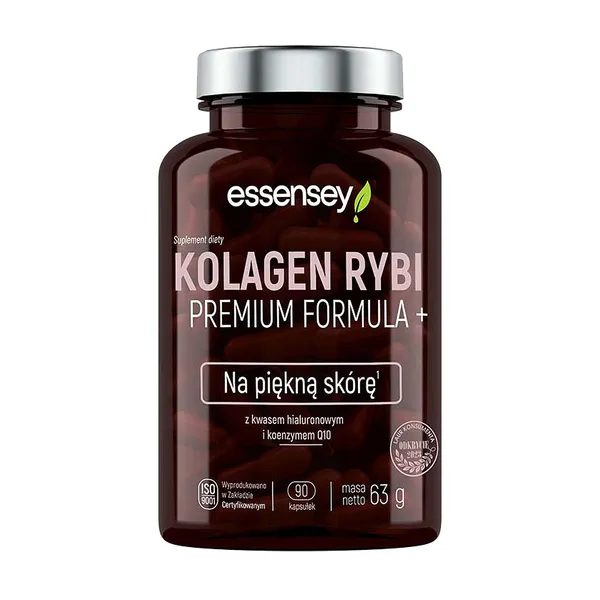 Рыбий коллаген Essensey Premium Formula+ с гиалуроновой кислотой и Q10, 90 капсул