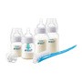 Avent, zestaw startowy dla noworodków, 4 butelki ze smoczkami Classic + szczotka + nakładka AirFree + smoczek ortodontyczny