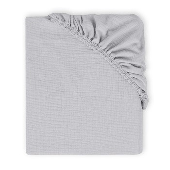 Babymatex, prześcieradło muślinowe z gumą 60x120 cm, szary, 1 szt.