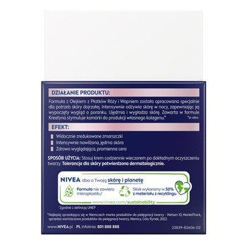 Nivea Vital Promienna Skóra, przeciwzmarszczkowy krem na noc, 50 ml