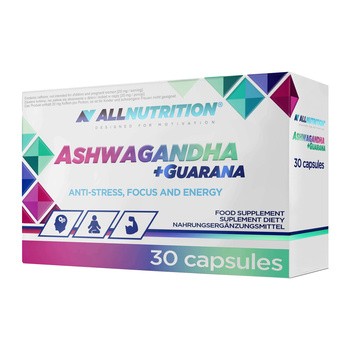 Allnutrition Ashwagandha+guarana, kapsułki, 30 szt.