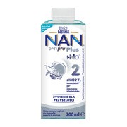 Mleko Nan Optipro Plus 2 HM-0, mleko następne w płynie dla niemowląt powyżej 6. miesiąca, płyn, 200 ml