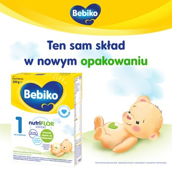 Bebiko 1 NUTRIflor Expert, mleko początkowe dla niemowląt, od urodzenia proszek, 350 g