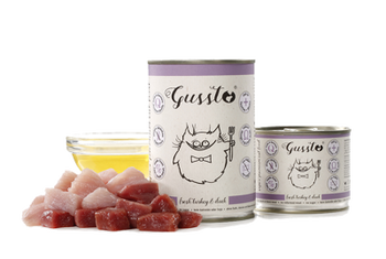 Gussto Fresh Turkey and Duck, mokra karma dla kotów, indyk i kaczka, 400 g