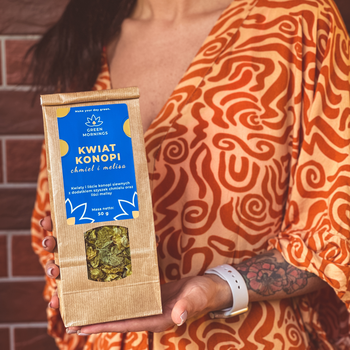 Green Mornings, Kwiat Konopi, chmiel i melisa, herbata konopna z melisą i chmielem, 50 g