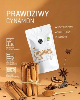 Diet-Food, Bio Cynamon Cejloński Mielony, 100 g