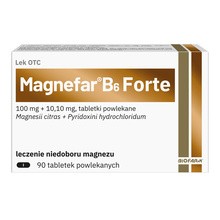 Magnefar B6 Forte, tabletki powlekane, 90 szt.