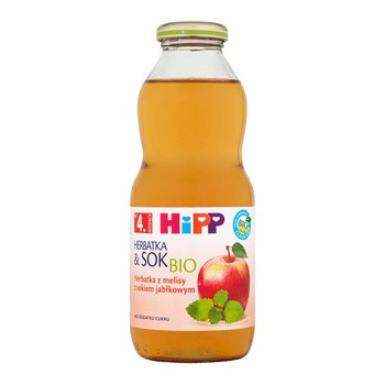 HiPP BIO od pokoleń, Herbatka z melisy z sokiem jabłkowym, po 4. m-cu, 500 ml