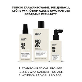 Farmona Radical Hair Clinic ProAge, Szampon do włosów dojrzałych i naturalnie siwych, 300 ml