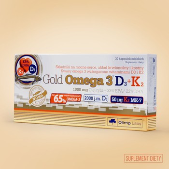 Olimp Gold Omega 3 D3 + K2, kapsułki, 30 szt.
