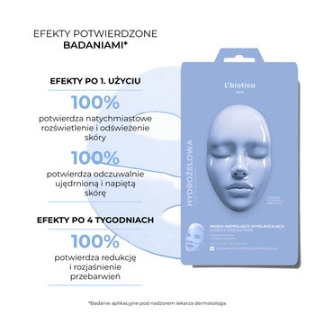 L`Biotica Estetic Clinic Oxy Treatment, napinająco-wygładzająca dermo maska hydrożelowa, 1 szt.