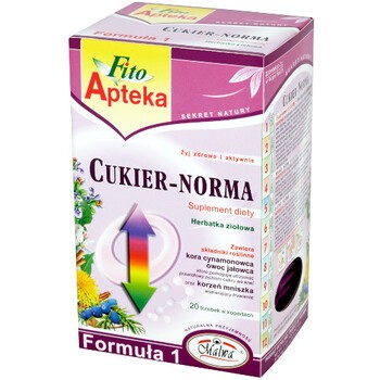Fito Apteka Cukier-Norma, herbatka ziołowa, fix, 2 g x 20 saszetek