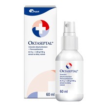 Oktaseptal, (0,10 g+2,00 g)/100 g, aerozol na skórę, 60 ml