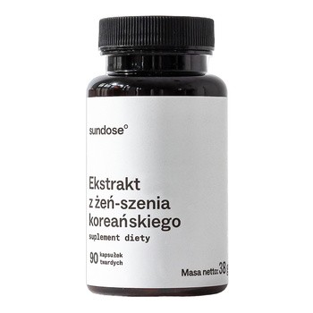 Sundose Ekstrakt z żeń-szenia koreańskiego, kapsułki twarde, 90 szt.