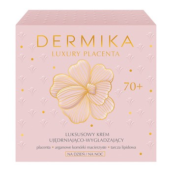 Dermika Luxury Placenta, luksusowy krem ujędrniająco-wygładzający, 70+, 50 ml