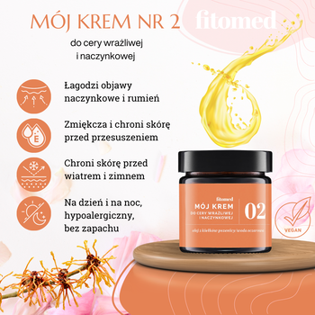 Fitomed Mój krem Nr 2, krem do cery naczynkowej, 55 g