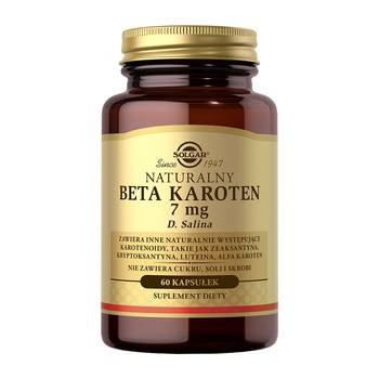 Solgar Naturalny Beta Karoten, 7 mg, kapsułki, 60 szt.