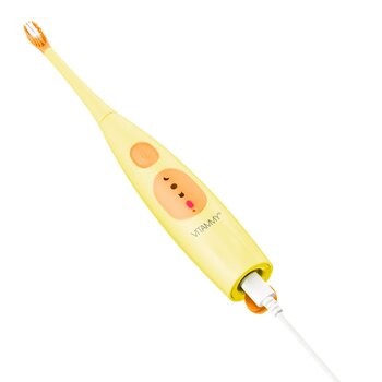 Vitammy Little Dino, szczoteczka soniczna dla dzieci 3-6 lat, żółta, 1 szt.