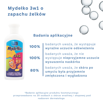Skarb Matki, 3w1 mydełko dla niemowląt i dzieci o zapachu żelków 1m+, 250 ml