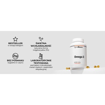 GymBeam Omega 3, kapsułki, 240 szt.