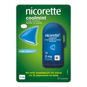 Nicorette Coolmint, 2 mg, tabletki do ssania, 20 szt.