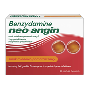 Benzydamine neo-angin smak miodowo-pomarańczowy, 3 mg, pastylki, 20 szt.