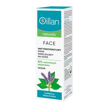 Oillan Naturals Face, antyoksydacyjny krem nawilżający do twarzy, 50ml