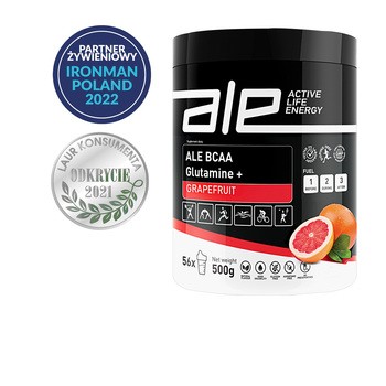 ALE Active Life Energy BCAA Glutamine+ Grapefruit, proszek, 500 g