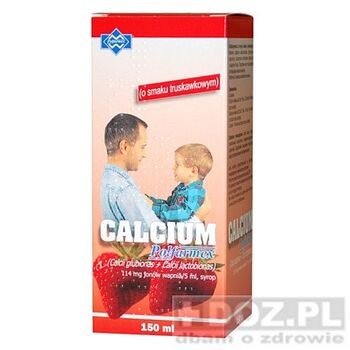Calcium Polfarmex o smaku truskawkowym, syrop, 150ml