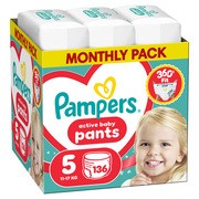 Pampers Active Baby Pants, pieluchomajtki, rozmiar 5, 136 szt.